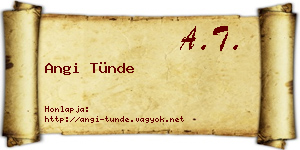 Angi Tünde névjegykártya
